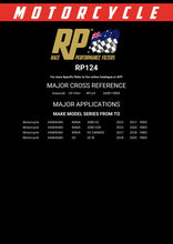 Load image into Gallery viewer, RP124 Race Performance Motorcycle Oil Filter Cross Reference Chart