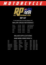 Load image into Gallery viewer, RP147 Race Performance Motorcycle Oil Filter Cross Reference Chart