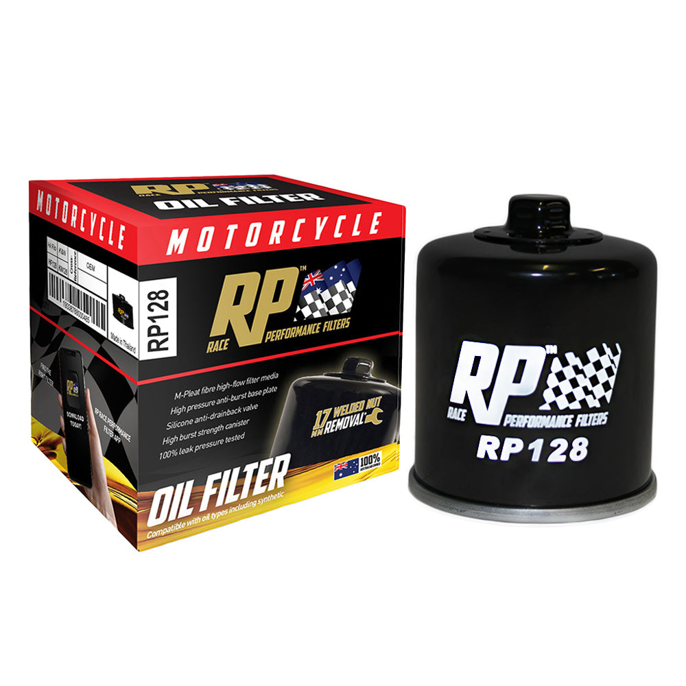 Race Performance Motorcycle Oil Filter - RP128