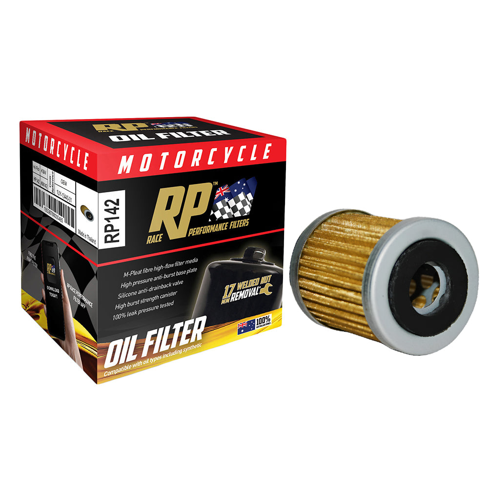 Race Performance Motorcycle Oil Filter - RP142
