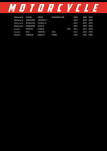 Load image into Gallery viewer, RP132 Race Performance Motorcycle Oil Filter Cross Reference Chart
