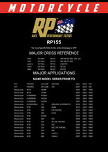 Load image into Gallery viewer, RP155 Race Performance Motorcycle Oil Filter Cross Reference Chart
