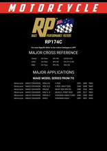 Load image into Gallery viewer, RP174C Race Performance Motorcycle Oil Filter Cross Reference Chart
