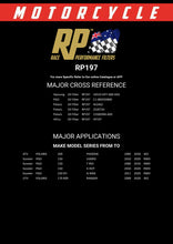 Load image into Gallery viewer, RP197 Race Performance Motorcycle Oil Filter Cross Reference Chart
