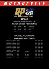 Load image into Gallery viewer, RP652 Race Performance Motorcycle Oil Filter Cross Reference Chart
